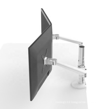 Wholesale Desktop Aluminum Alloy Extendable Arm Bracket For Dual Lcd Led Monitors